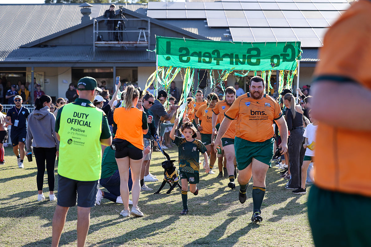 Tunnel for the first grade grand final at Surfers Paradise Rugby Union Club